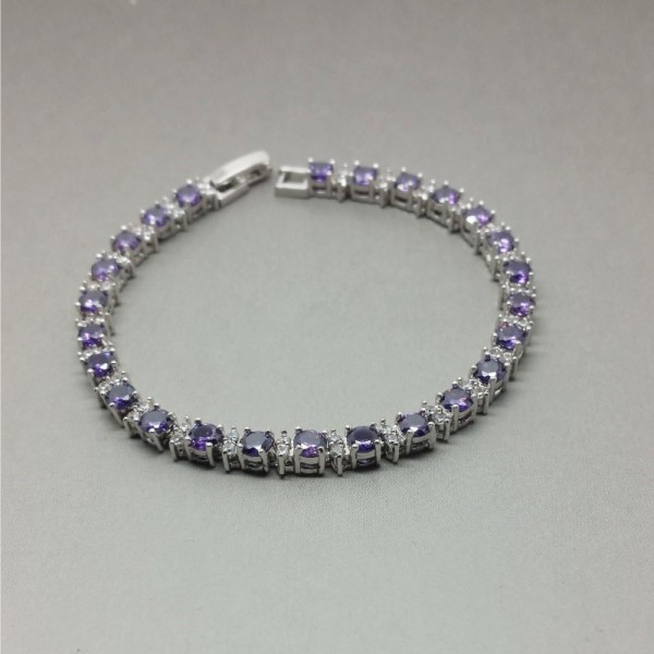 Amethyst tennis bracelet